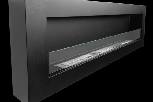 Hangende bio-ethanolhaard met glas 1200x400 BOX – zwart gestructureerd mat biokominek_1200x400_box_czarny_z_szyba_01