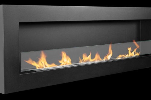 Hangende bio-ethanolhaard met glas 1200x400 BOX – zwart gestructureerd mat biokominek_1200x400_box_czarny_z_szyba_07_ogien