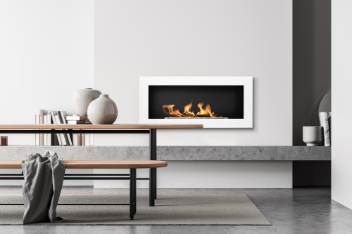 Hangende bio-ethanolhaard met glas 900x400 – witte glans biokominek_900x400_bialy_polysk_aranzacja