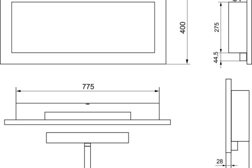 Hangende bio-ethanolhaard met glas 900x400 – witte glans biokominek_900x400_bialy_polysk_wymiary_1552934117