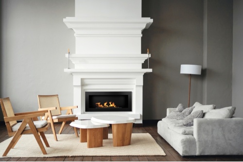 Hangende bio-ethanolhaard 900x400 – zwart gestructureerd biokominek_900x400_czarny_strukturalny_aranzacja_03