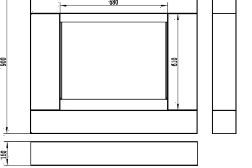 Bio-ethanolhaard Asne witte mat met glas biokominek_asne_bialy_z_szyba_wymiary