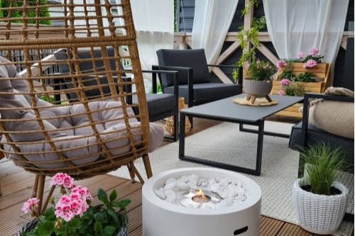 Vrijstaande bio-ethanolhaard Moon witte mat biokominek_moon_bialy_aranzacja_07