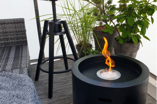 Vrijstaande bio-ethanolhaard Moon zwart mat biokominek_moon_czarny_aranzacja_04