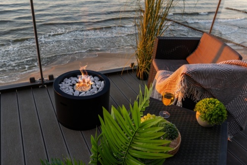 Vrijstaande bio-ethanolhaard Moon zwart mat biokominek_moon_czarny_aranzacja_15