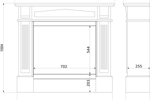 Bio-ethanolhaard Koloseum Werona met glas biokominek_portalowy_werona_z_szyba_wymiary