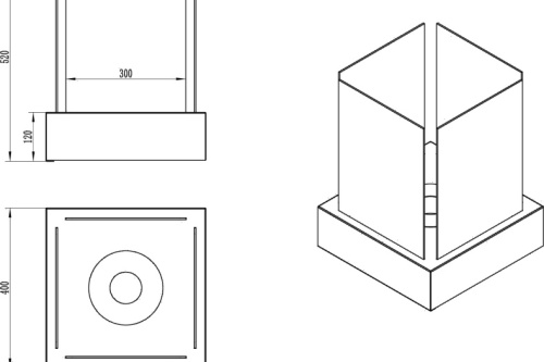 Vrijstaande bio-ethanolhaard Sunset garden – bruin biokominek_sunset_garden_wymiary_2016602922