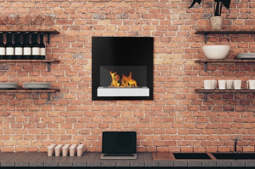 Hangende bio-ethanolhaard zwart- witte board met glas biokominek_wiszacy_board_czarno-bialy_z_szyba_aranzacja_01