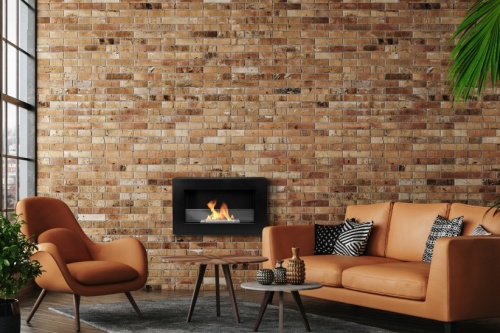 Hangende bio-ethanolhaard met glas 650x400 Box – zwart gestructureerd mat biokominek_wiszacy_box_650x400_z_szyba_czarny_mat_aranzacyjne_01