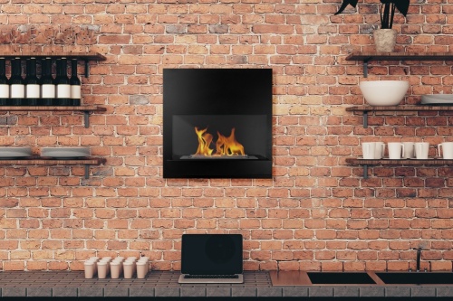 Hangende bio-ethanolhaard zwart board met glas biokominek_wiszaczy_board_czarny_z_szyba_aranzacja_03