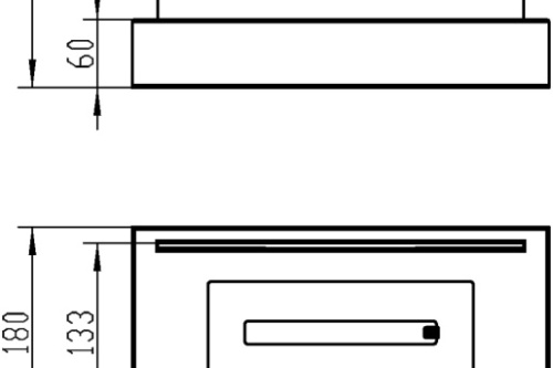 Vrijstaande bio-ethanolhaard Glow – zwart gestructureerd mat biokominek_wolnostojacy_glow__-_wymiary