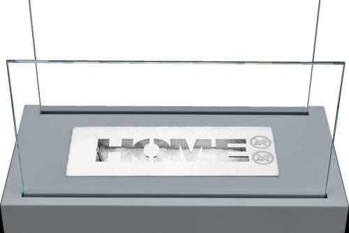 Vrijstaande bio-ethanolhaard Home – grijs gestructureerd mat biokominek_wolnostojacy_z_szybami_home_szary_01