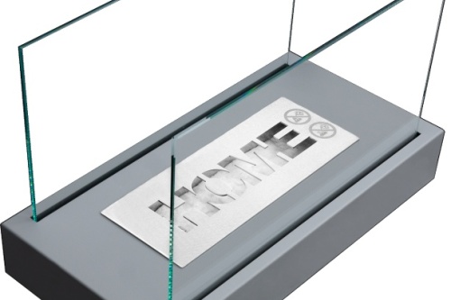 Vrijstaande bio-ethanolhaard Home – grijs gestructureerd mat biokominek_wolnostojacy_z_szybami_home_szary_04