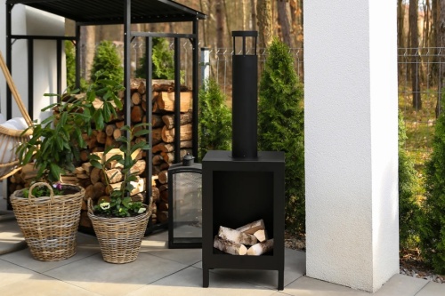 Vrijstaande bio-ethanolhaard Kozen zwart mat biokominek_wolnostojcy_kozen_czarny_aranzacyjne_09_kopia