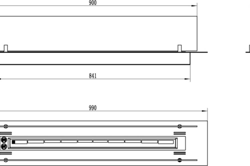Inbouw-bio-ethanolhaard zwart 100cm met glas wklad_1000_z_szybami_wymiary
